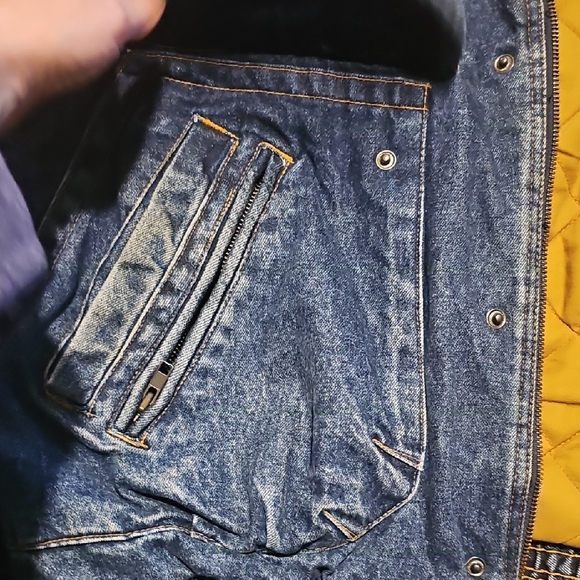 80s Levi's Bomber Jacket Leather Collar Westernwear Vintage Men Xlarge Retro - Picture 9 of 15